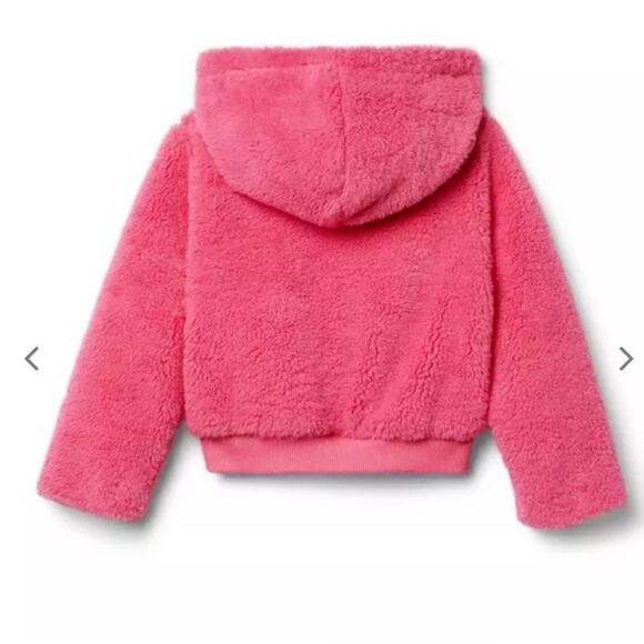 jacket Janie and Jack Sherpa hooded jacket hot pink - Picture 3 of 7